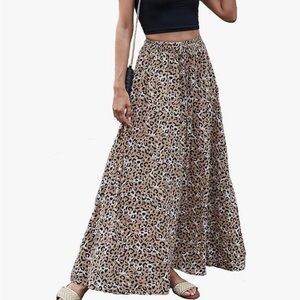 Bluetime Women Leopard Print Skirt
